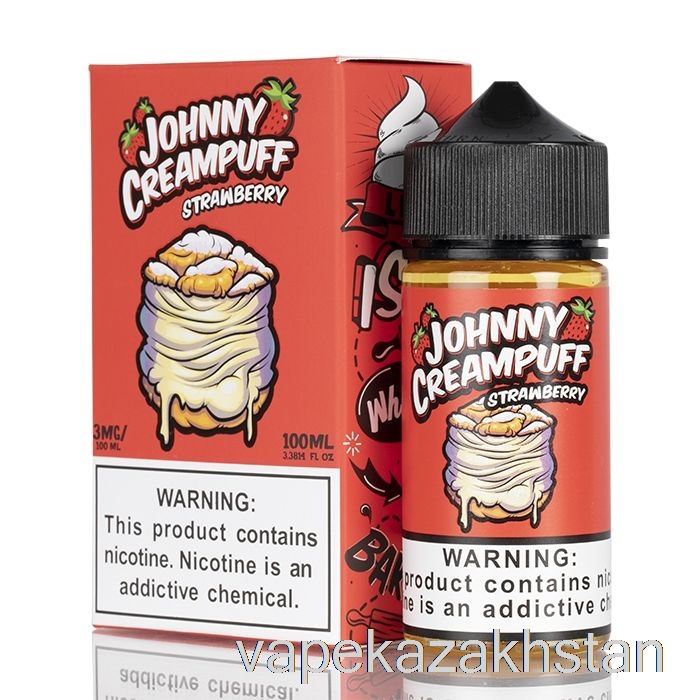 Vape Kazakhstan Strawberry - Johnny Creampuff - 100mL 3mg